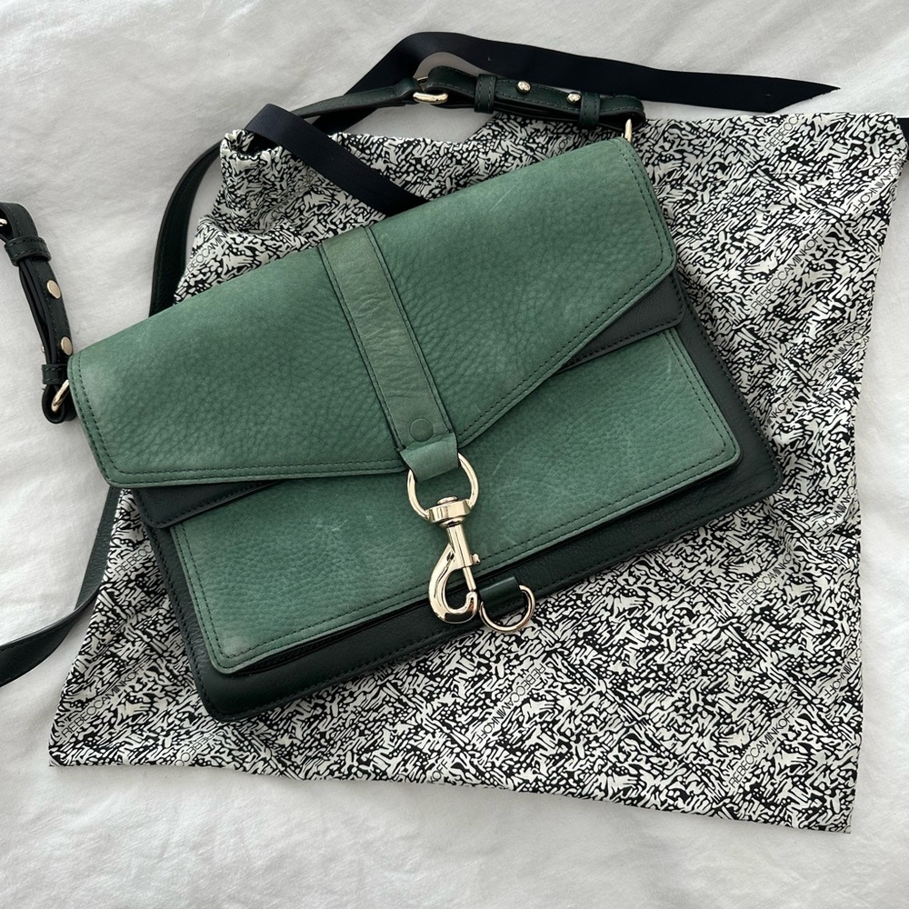 Rebecca minkoff green satchel bag